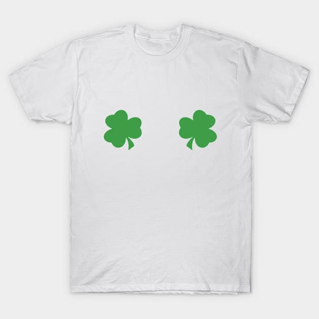 Shamrock Boobs T-Shirt Irish St Patricks T-Shirt by johnii1422